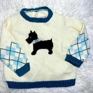 Gymboree Girls NWOT My Best Friend Argyle Dog Sweater